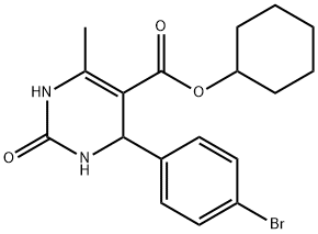 cyclohexyl 4-(4-bromophenyl)-6-methyl-2-oxo-1,2,3,4-tetrahydropyrimidine-5-carboxylate Structure
