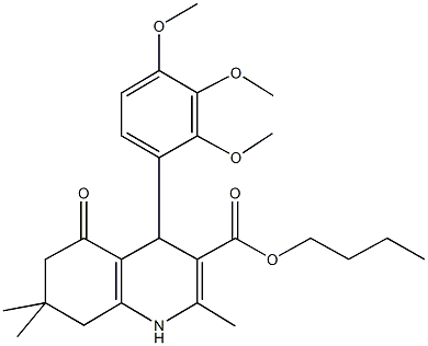 butyl 2,7,7-trimethyl-5-oxo-4-(2,3,4-trimethoxyphenyl)-1,4,5,6,7,8-hexahydro-3-quinolinecarboxylate 구조식 이미지