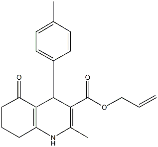 allyl 2-methyl-4-(4-methylphenyl)-5-oxo-1,4,5,6,7,8-hexahydro-3-quinolinecarboxylate 구조식 이미지