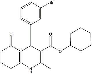 cyclohexyl 4-(3-bromophenyl)-2-methyl-5-oxo-1,4,5,6,7,8-hexahydroquinoline-3-carboxylate 구조식 이미지