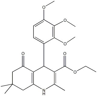 ethyl 2,7,7-trimethyl-5-oxo-4-[2,3,4-tris(methyloxy)phenyl]-1,4,5,6,7,8-hexahydroquinoline-3-carboxylate 구조식 이미지
