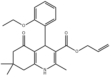 allyl 4-(2-ethoxyphenyl)-2,7,7-trimethyl-5-oxo-1,4,5,6,7,8-hexahydro-3-quinolinecarboxylate 구조식 이미지