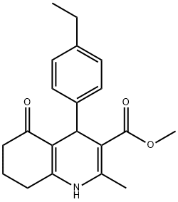 methyl 4-(4-ethylphenyl)-2-methyl-5-oxo-1,4,5,6,7,8-hexahydro-3-quinolinecarboxylate Structure