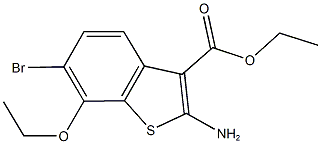 ethyl 2-amino-6-bromo-7-ethoxy-1-benzothiophene-3-carboxylate Structure