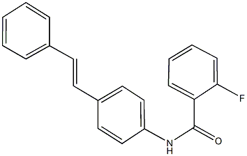 2-fluoro-N-[4-(2-phenylvinyl)phenyl]benzamide Structure