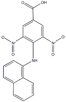 3,5-bisnitro-4-(1-naphthylamino)benzoic acid Structure