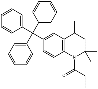 2,2,4-trimethyl-1-propionyl-6-trityl-1,2,3,4-tetrahydroquinoline Structure