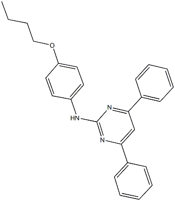 N-(4-butoxyphenyl)-4,6-diphenyl-2-pyrimidinamine 구조식 이미지