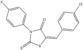 5-(4-chlorobenzylidene)-3-(4-fluorophenyl)-2-thioxo-1,3-thiazolidin-4-one Structure