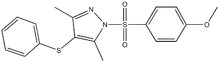 4-{[3,5-dimethyl-4-(phenylsulfanyl)-1H-pyrazol-1-yl]sulfonyl}phenyl methyl ether 구조식 이미지