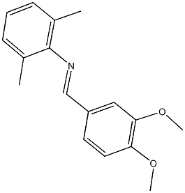 N-(3,4-dimethoxybenzylidene)-N-(2,6-dimethylphenyl)amine 구조식 이미지