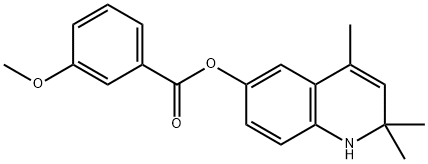 2,2,4-trimethyl-1,2-dihydro-6-quinolinyl 3-methoxybenzoate Structure