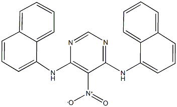 5-nitro-4,6-bis(1-naphthylamino)pyrimidine Structure