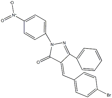 4-(4-bromobenzylidene)-2-{4-nitrophenyl}-5-phenyl-2,4-dihydro-3H-pyrazol-3-one Structure