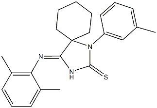 4-[(2,6-dimethylphenyl)imino]-1-(3-methylphenyl)-1,3-diazaspiro[4.5]decane-2-thione 구조식 이미지