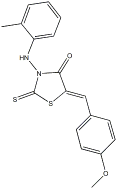 5-(4-methoxybenzylidene)-2-thioxo-3-(2-toluidino)-1,3-thiazolidin-4-one 구조식 이미지