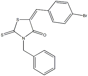 3-benzyl-5-(4-bromobenzylidene)-2-thioxo-1,3-thiazolidin-4-one 구조식 이미지