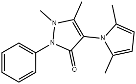 4-(2,5-dimethyl-1H-pyrrol-1-yl)-1,5-dimethyl-2-phenyl-1,2-dihydro-3H-pyrazol-3-one 구조식 이미지