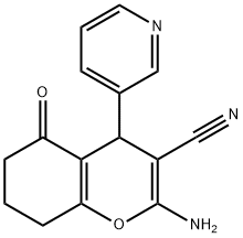 2-amino-5-oxo-4-pyridin-3-yl-5,6,7,8-tetrahydro-4H-chromene-3-carbonitrile 구조식 이미지