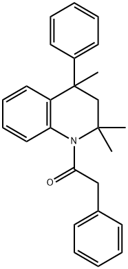 2,2,4-trimethyl-4-phenyl-1-(phenylacetyl)-1,2,3,4-tetrahydroquinoline Structure