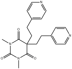 1,3-dimethyl-5,5-bis[2-(4-pyridinyl)ethyl]-2,4,6(1H,3H,5H)-pyrimidinetrione Structure