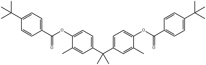 4-(1-{4-[(4-tert-butylbenzoyl)oxy]-3-methylphenyl}-1-methylethyl)-2-methylphenyl 4-tert-butylbenzoate 구조식 이미지