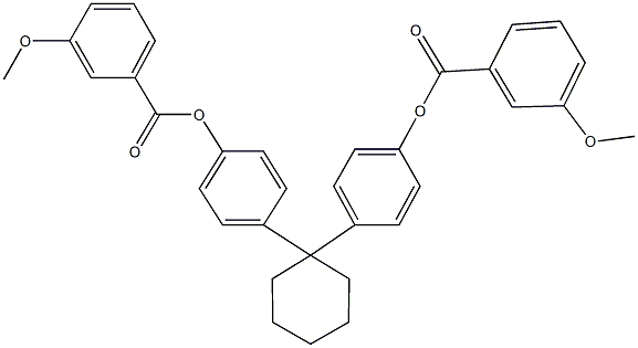 4-(1-{4-[(3-methoxybenzoyl)oxy]phenyl}cyclohexyl)phenyl 3-methoxybenzoate 구조식 이미지