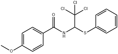 4-methoxy-N-[2,2,2-trichloro-1-(phenylsulfanyl)ethyl]benzamide Structure