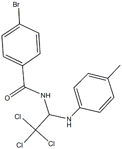 4-bromo-N-[2,2,2-trichloro-1-(4-toluidino)ethyl]benzamide Structure