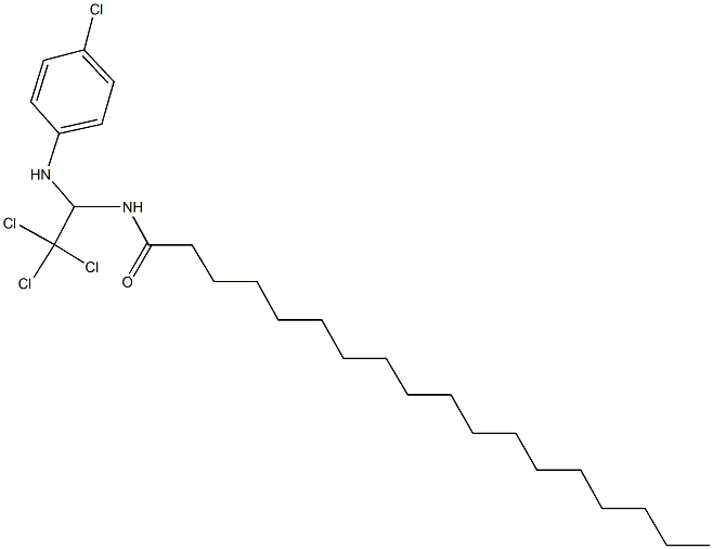 N-[2,2,2-trichloro-1-(4-chloroanilino)ethyl]octadecanamide 구조식 이미지