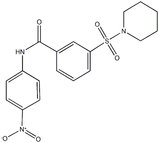 N-{4-nitrophenyl}-3-(1-piperidinylsulfonyl)benzamide 구조식 이미지