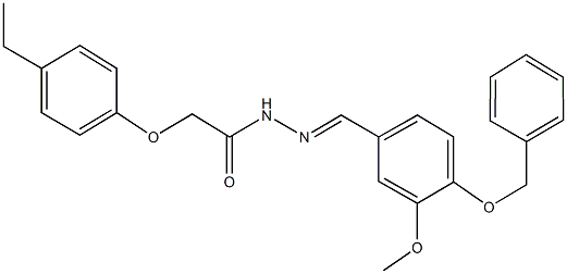 N'-[4-(benzyloxy)-3-methoxybenzylidene]-2-(4-ethylphenoxy)acetohydrazide 구조식 이미지