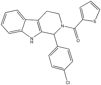 1-(4-chlorophenyl)-2-(2-thienylcarbonyl)-2,3,4,9-tetrahydro-1H-beta-carboline Structure