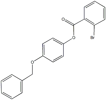 4-(benzyloxy)phenyl 2-bromobenzoate 구조식 이미지