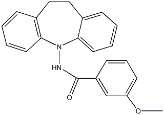 N-(10,11-dihydro-5H-dibenzo[b,f]azepin-5-yl)-3-methoxybenzamide 구조식 이미지