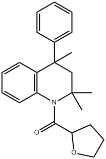 2,2,4-trimethyl-4-phenyl-1-(tetrahydro-2-furanylcarbonyl)-1,2,3,4-tetrahydroquinoline Structure