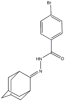 4-bromo-N'-tricyclo[3.3.1.1~3,7~]dec-2-ylidenebenzohydrazide Structure