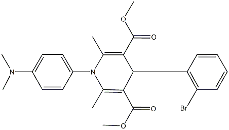 dimethyl 4-(2-bromophenyl)-1-[4-(dimethylamino)phenyl]-2,6-dimethyl-1,4-dihydro-3,5-pyridinedicarboxylate Structure