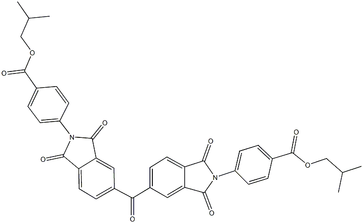 isobutyl 4-[5-({2-[4-(isobutoxycarbonyl)phenyl]-1,3-dioxo-2,3-dihydro-1H-isoindol-5-yl}carbonyl)-1,3-dioxo-1,3-dihydro-2H-isoindol-2-yl]benzoate 구조식 이미지