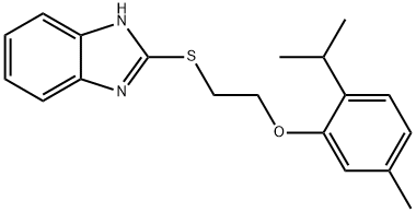 2-{[2-(2-isopropyl-5-methylphenoxy)ethyl]sulfanyl}-1H-benzimidazole 구조식 이미지