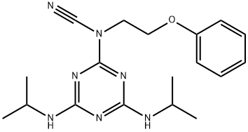 4,6-bis(isopropylamino)-1,3,5-triazin-2-yl(2-phenoxyethyl)cyanamide 구조식 이미지