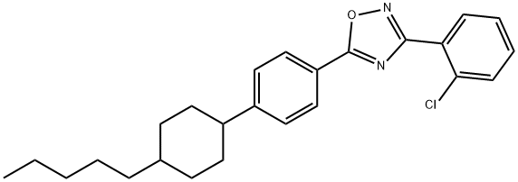 3-(2-chlorophenyl)-5-[4-(4-pentylcyclohexyl)phenyl]-1,2,4-oxadiazole Structure