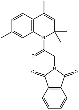 2-[2-oxo-2-(2,2,4,7-tetramethyl-1(2H)-quinolinyl)ethyl]-1H-isoindole-1,3(2H)-dione Structure
