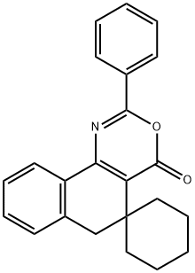 2-phenyl-5,6-dihydrospiro(4H-naphtho[1,2-d][1,3]oxazine-5,1'-cyclohexane)-4-one Structure