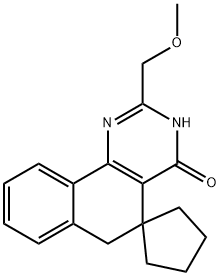 2-(methoxymethyl)-5,6-dihydrospiro(benzo[h]quinazoline-5,1'-cyclopentane)-4(3H)-one 구조식 이미지