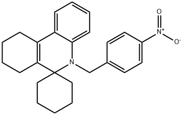 5'-(4-nitrobenzyl)-5',6',7',8',9',10'-hexahydrospiro(cyclohexane-1,6'-phenanthridine) 구조식 이미지