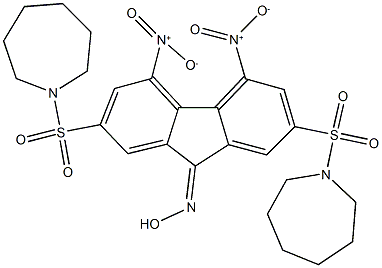 2,7-bis(1-azepanylsulfonyl)-4,5-bisnitro-9H-fluoren-9-one oxime Structure