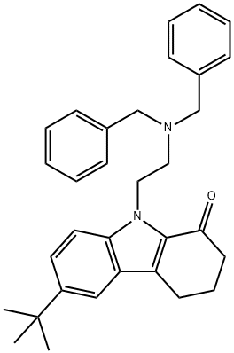 6-tert-butyl-9-[2-(dibenzylamino)ethyl]-2,3,4,9-tetrahydro-1H-carbazol-1-one Structure