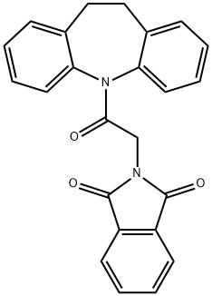 2-[2-(10,11-dihydro-5H-dibenzo[b,f]azepin-5-yl)-2-oxoethyl]-1H-isoindole-1,3(2H)-dione Structure