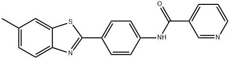 N-[4-(6-methyl-1,3-benzothiazol-2-yl)phenyl]nicotinamide Structure